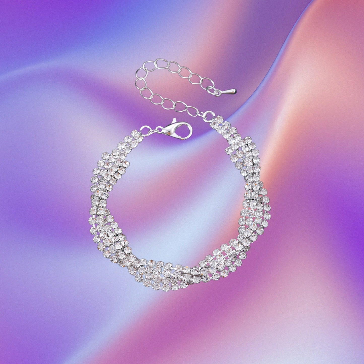 Bracelet for Brides, Bridesmaids, Crystal Bridal Bracelet for Wedding Jewelry, Rhinestone Cubic Zirconia Tennis Bracelets for Women Prom