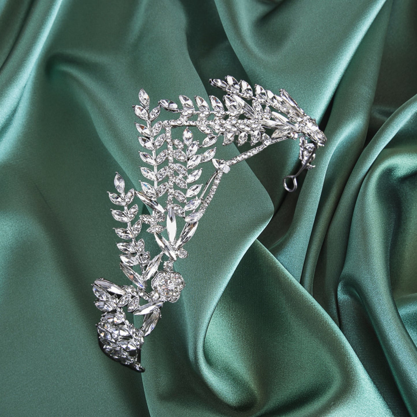 Rhineshtone Wedding Tiara for Bride & Flower Girls - Princess Tiara Headband Bridal Crown, Bridal Hair Accessories for Women, Silver