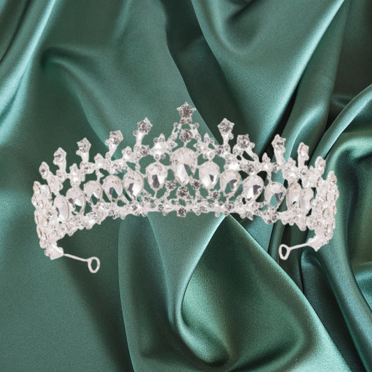 Silver Crowns for Women Rhinestone Weddings Birthdays Parties Girls' Princess Queen