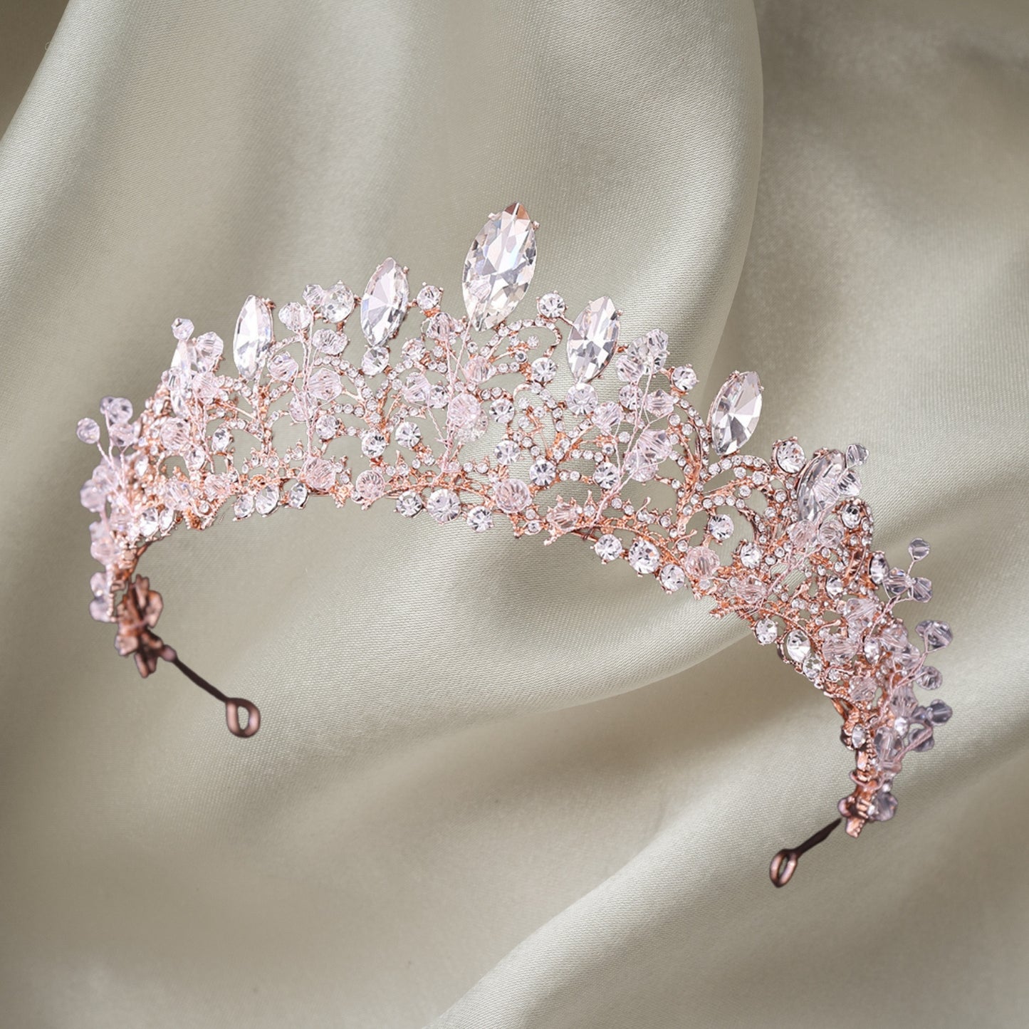 Pink Crystal Tiaras for Women, Princess Crown Wedding Tiaras and Crowns for Women Tiaras for Girls Birthday Party Hair Accessories Bride Headband