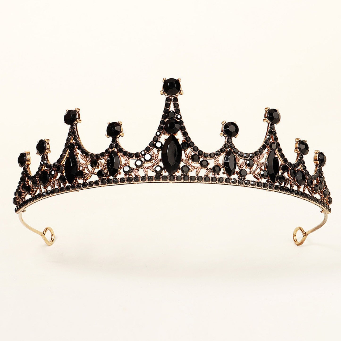 Black Tiaras for Women, Black Crystal Crowns for Women, Gothic Crown Halloween Tiara Crown, Queen Crown