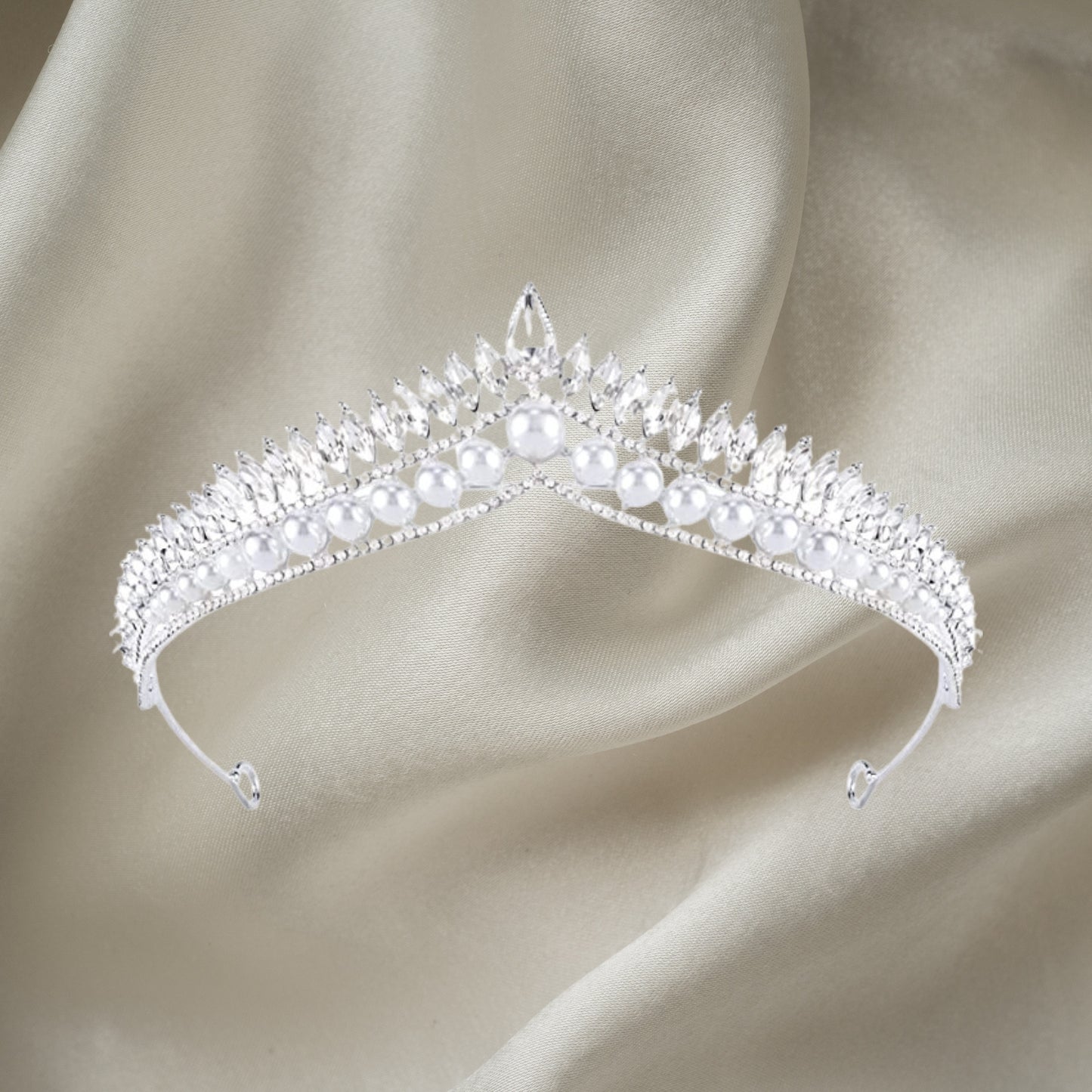 Pearl Tiaras for Women Wedding Tiara and Crowns Bridal Headpiece