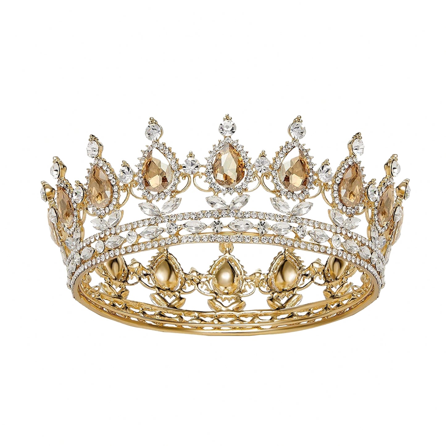 Gold Crown for Women Baroque Queen Crown and Tiara for Girls Crystal Headband Mermaid Crown Princess