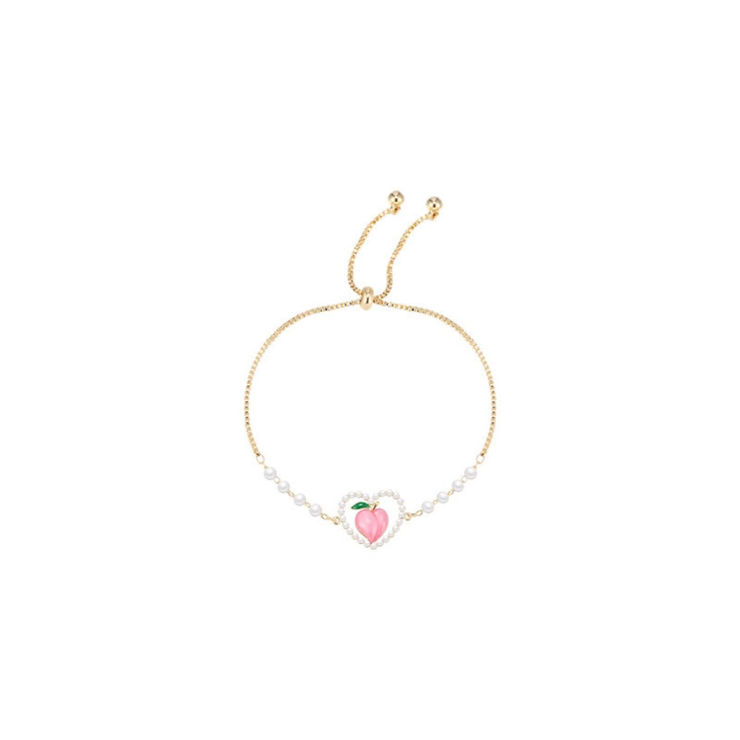 Peach Lover Gift Cute Pink Peach Bracelet Peach Bracelet Gift for Girls Women