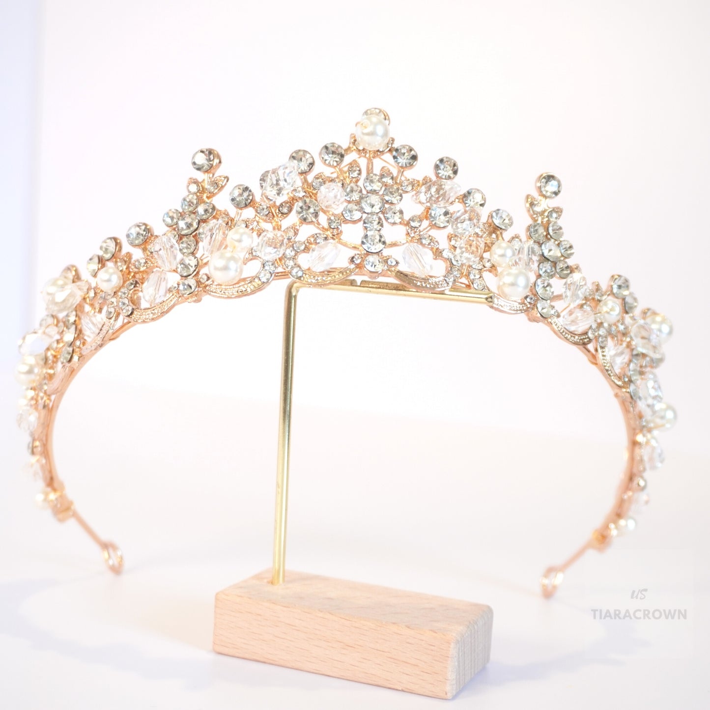 Rhinestones Wedding Tiaras for Bride Princess Tiara Headband Prom Birthday Crown Hair Jewelry for Women and Girls