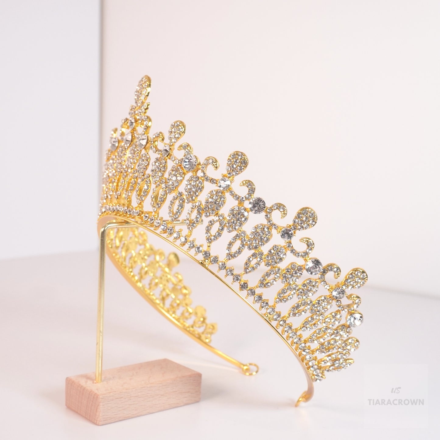 Gold Tiara and Crown for Women Crystal Princess Crowns Rhinestone Birthday Tiaras for Girls Wedding Hair Accessories
